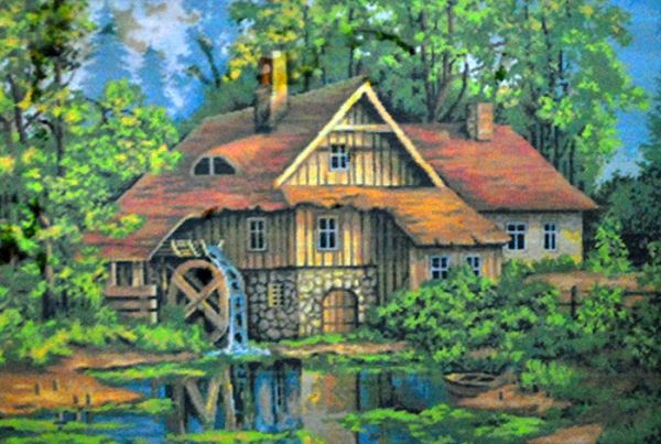 Набір для вишив. "Водяний млин" 98*70 см (F677)