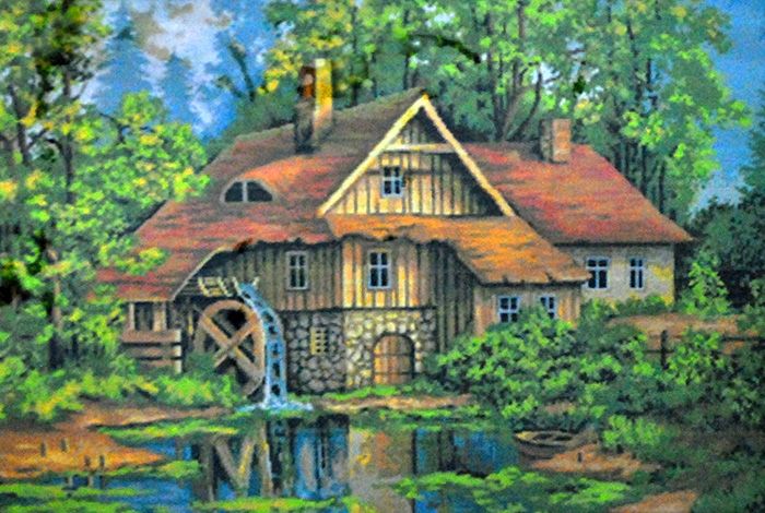 Embroidery kit Water mill 98*70