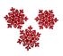 Decor from felt Snowflake red, 5 cm, 50 pcs per pack.