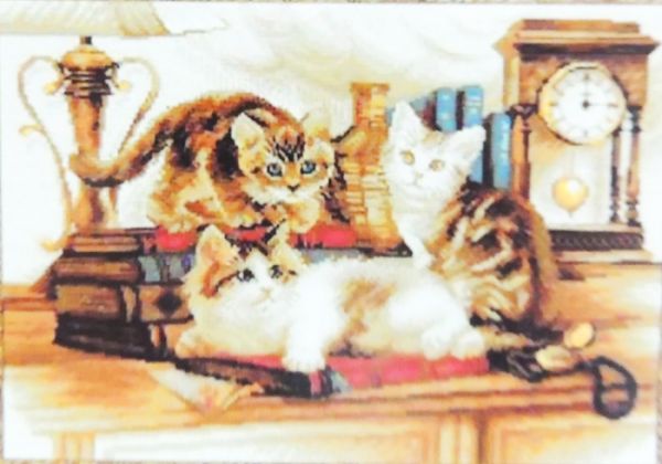 Set for creativity with rhinestones Cats 50 * 40 cm