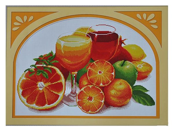 Kit embroidery cross Yellow-orange still life
