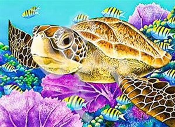 Морська красуня 20*30 см. Набір для творчості зі стразами на підрамнику