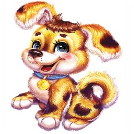 Merry dog 11*16 cm. Set for creativity with rhinestones (nalipka)