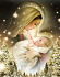 Winter Madonna 30 * 40 cm. A set for creativity with rhinestones on a stretcher