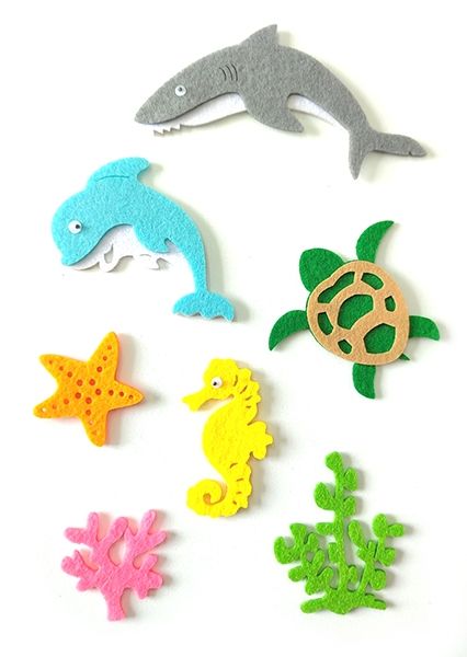 Decorative pattern from felt Meshkantsi sea