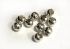 Metal accessories Metal bead, white silver, 6 mm