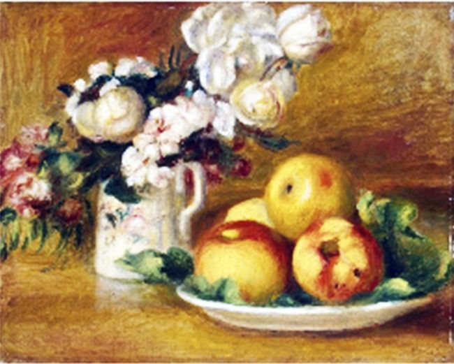 Набір зі стразами на підрамнику "Яблука та квіти". Худ.Pierre -Auguste Renoir" 40*50 см(У)