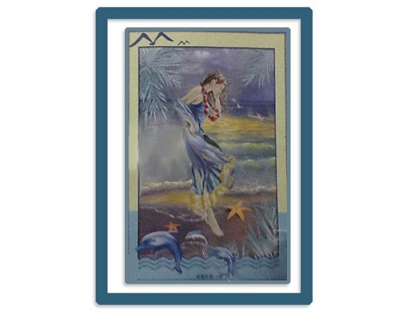 Kit embroidery cross Girl by the sea