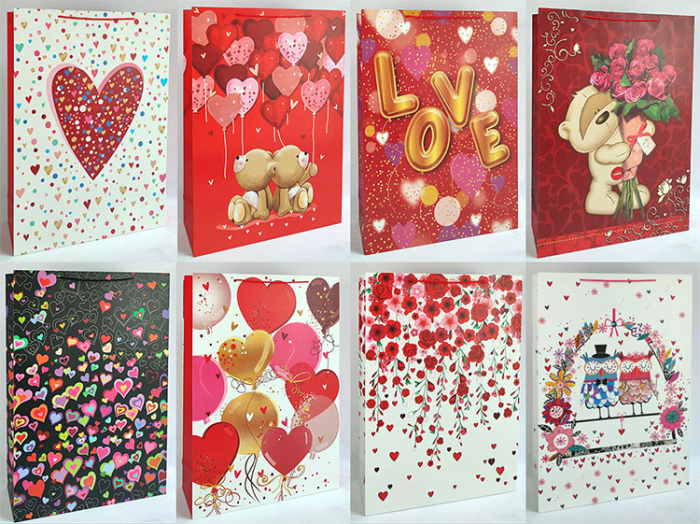 LOVE paper bag 51*72*18cm, 12 pcs per pack.