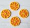 Decorative item made of felt Orange slice 4.5 cm (30 pcs in a pack) / U