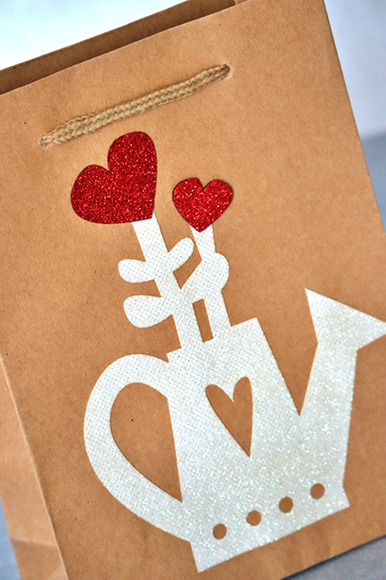 Kraft package with application Hearts in love 15*23 cm 10 pcs. in pack