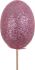 Decorative item Topper Egg with glitter, pink, 6 cm