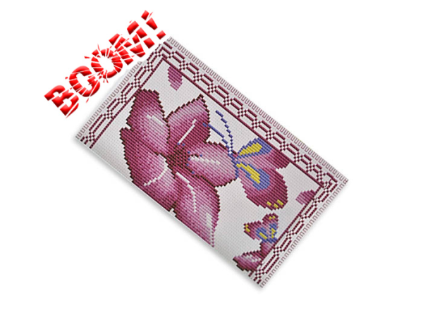 Kit embroidery cross Purse Lily
