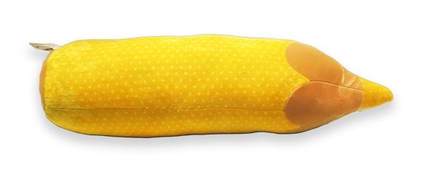Pillow Pencil, yellow in peas 55 cm