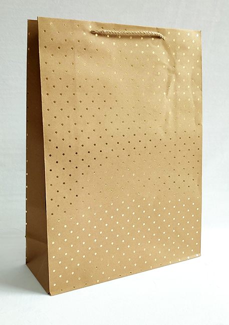Package 18*23*10 cm. paper Golden dots, 12 pcs in a pack