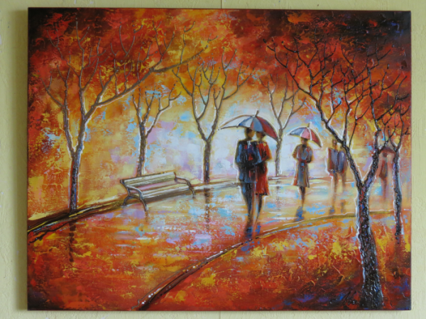 Set for creativity with rhinestone Umbrella for two