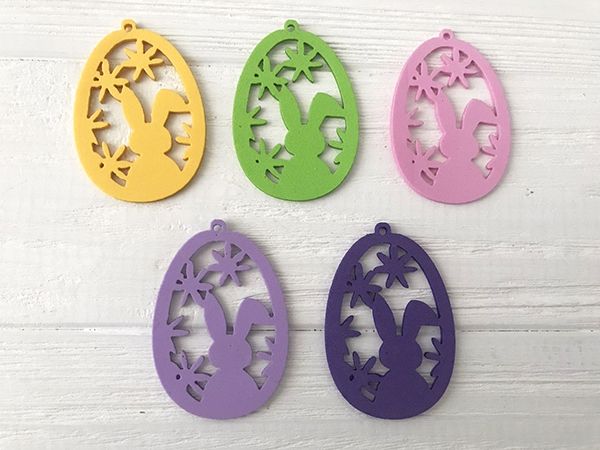 Decorative product Egg with a bunny, 6 cm, 30 pcs in pack / y