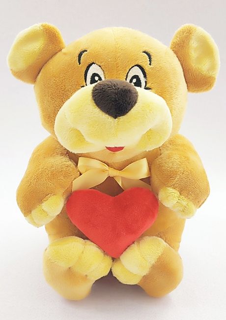 Cubby bear with a heart, 30 cm