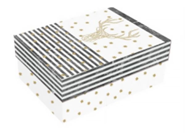A set of gift boxes Golden deer 36.4 * 28.2 * 16.5 - 17.7 * 10 * 7.7cm, 10 pcs.