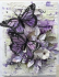 Lilac moths 40 * 50 cm. A set for creativity with rhinestones on a stretcher