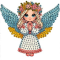 Set with rhinestones (sticker) Angel of Ukraine, 10*10 cm