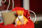 Teddy bear with a scarf 23 cm