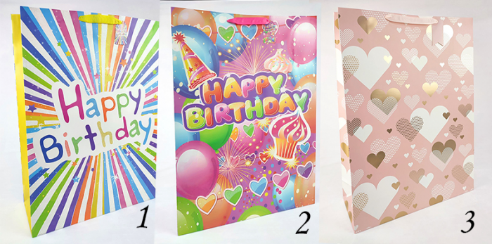 Holiday package 50*70, cardboard, 12 pcs per pack.