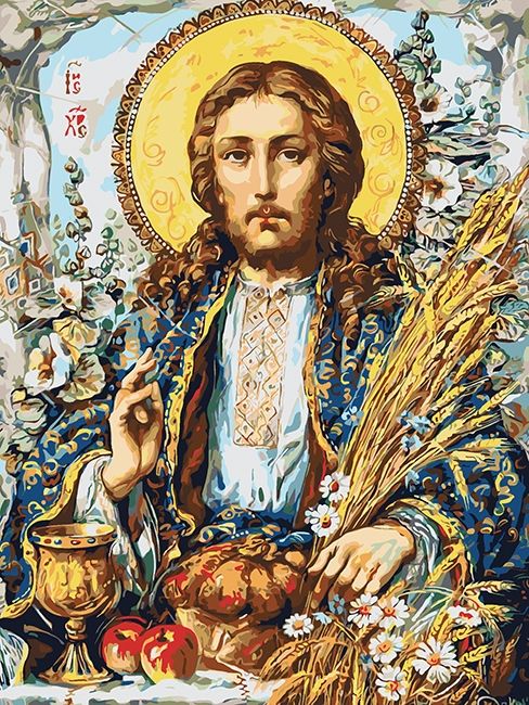 Jesus Christ. Oleksandr Okhapkin, 30*40 cm. Set for creativity picture by numbers.