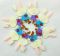 Decorative felt product Happy rabbit, 11 cm, 20 pcs in a pack