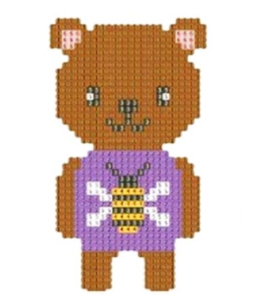Kit for creativity with rhinestones (sticker) Bear 9 * 15 cm