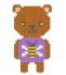 Kit for creativity with rhinestones (sticker) Bear 9 * 15 cm