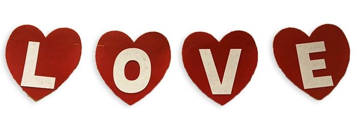 Декоративний виріб з фетру "Гірлянда "LOVE", 4*30см