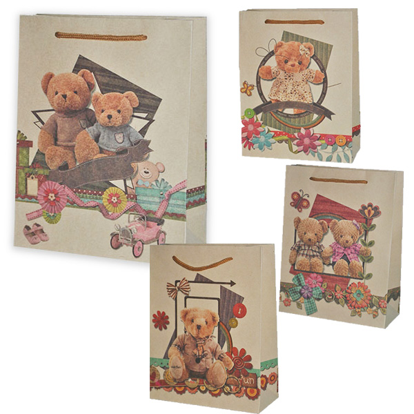 Package 18*23*8 / Kraft Teddy Bear 12 pcs/pack