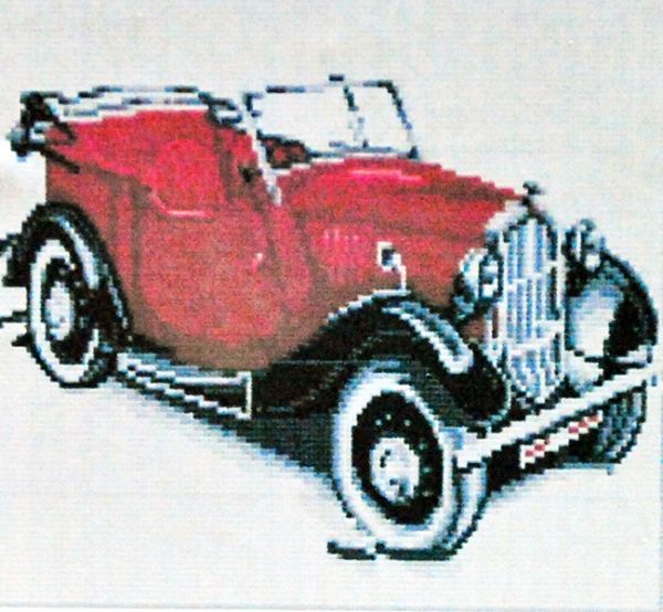 Set for creativity with rhinestones retro Car 31*40