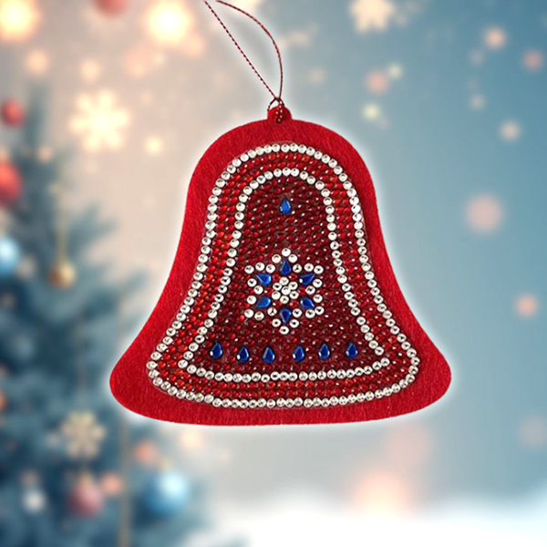 Set for creativity with rhinestones (sticker) New Year's bell 10 * 10 cm