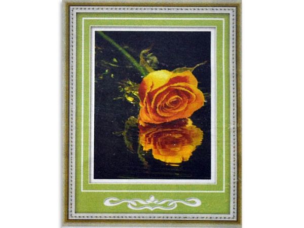 Set for creativity with rhinestones 5D Yellow rose