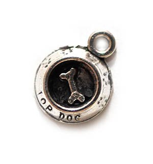 Fittings, metal, Top Dog silver, 15 mm