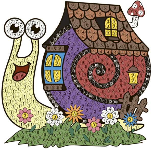 Pavlik snail, 10*9 cm. Set with rhinestones (sticker)
