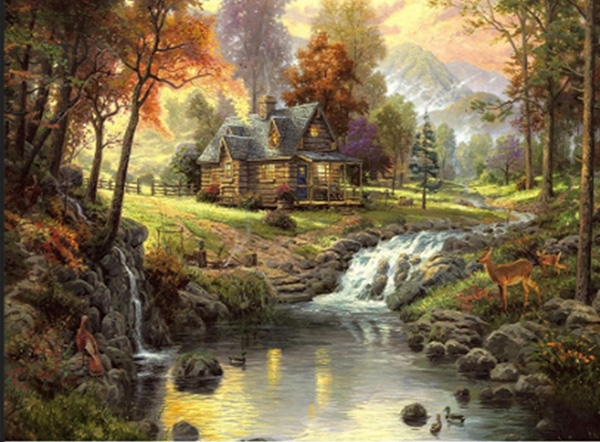 Native land, 50*40cm. Set with rhinestones (canvas+holder)
