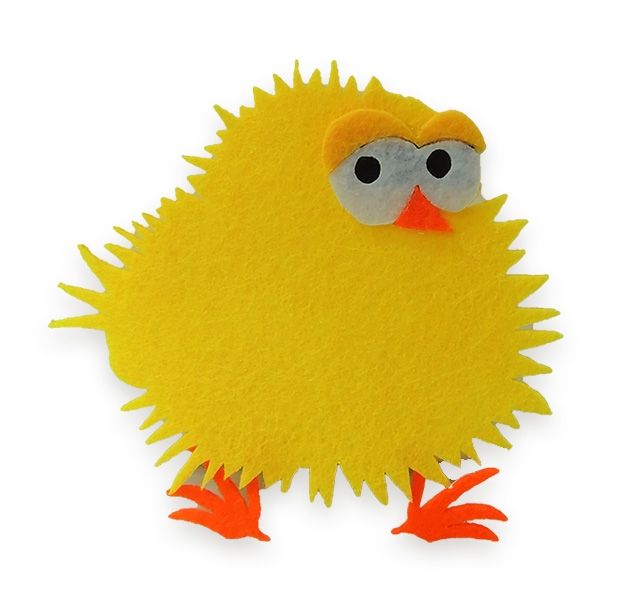 Decorative product from felt Tsypa of 8 cm, 10 piec