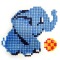 Set for creativity with pastes (sticker) Baby elephant with a ball 12 * 12 cm