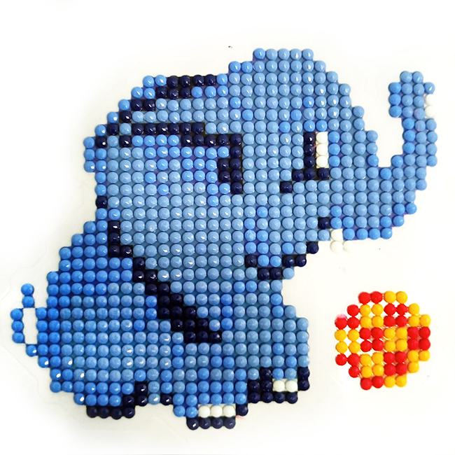 Set for creativity with pastes (sticker) Baby elephant with a ball 12 * 12 cm