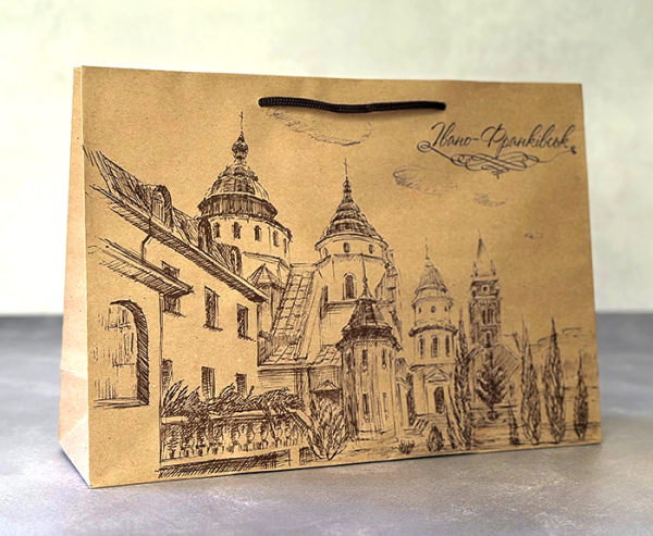 Пакет 24*34*10 "Івано Франківськ 2"  /Крафт