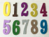 Decorative item Numbers, 7 cm, 10 pcs in a pack