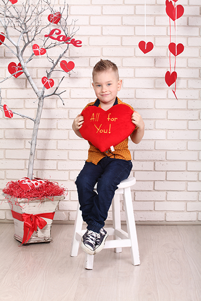 Текстильний сувенір "Серце "All for you" 40 см