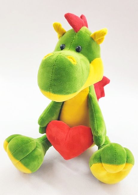 Little dragon Aeneas with a heart, 28 cm