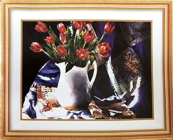 Embroidery kit 5D Tulips in a jug, 85 * 66 cm