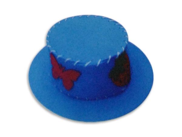Textile DIY: Felt hat, blue