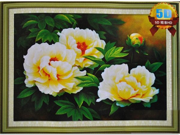 Kit embroidery cross Peonies
