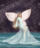 Winter fairy. Siver O. 21*25 cm. Set for creativity with rhinestones on cardboard